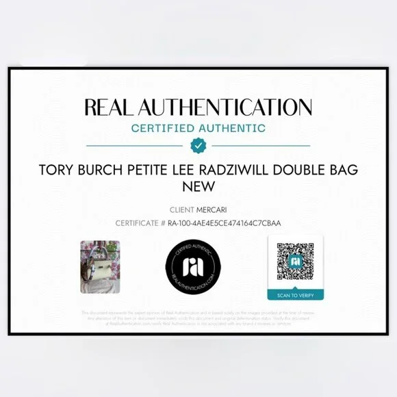 🌸NeW! Authenticated! Rare! Tory Burch PETITE LEE RADZIWILL DOUBLE BAG - Picture 9 of 17